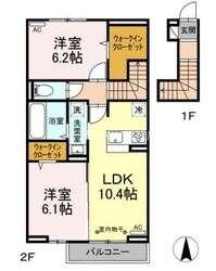 サンシャイン江口Aの物件間取画像